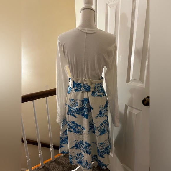 Ann Taylor Floral Toile Pleated Tie Waist Midi Skirt NWT! - Picture 10 of 14